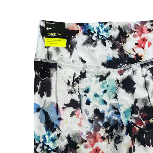 Nike Dry Fit Leggings - New With Tags - White - Colorful - Large - Picture 3 of 7